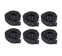 AMIUHOUN 6 unidades 18 mm x 37 mm negro flexible semiabierto cadena de arrastre de cable 1M 39.4