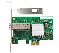 AMIUHOUN Adaptador de red convergente Gigabit Ethernet 82576 Chip, PCI-Ex1 de un solo puerto de fibra óptica NA82576-1SFP