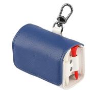 AMIUHOUN Bolsa de golf para pelotas de golf, con bloqueo de color, bolsa de tees de golf, soporte para bolsas, hebilla de metal magnética para colgar 2 pelotas de golf, fácil de usar, azul oscuro