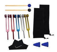 AMIUHOUN C-128HZ - Juego de tenedor de afinación para curar chakras, terapia de sonido, mantiene el cuerpo, la mente y el espíritu en armonía, fácil de usar