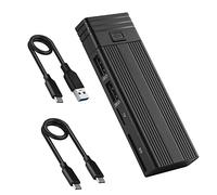 AMIUHOUN Caja de unidad de estado sólido 2 en 1 tipo C a M.2 NGFF NVME a USB 3.0 3.2 10G SSD + HUB