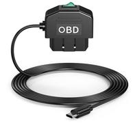 AMIUHOUN Dashcam OBD-Hardwire Kit Dashcam USB Type-C Hardwire-Set Kit con Cable de Alimentación OBD para Dashcam 12-24V Hasta 5V/3A