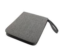 AMIUHOUN Estuche para bolígrafos con capacidad para lápices estilográficos, 24 ranuras, cremallera, multifuncional, de lona, soporte para escritura, fácil de instalar, color azul, Gray