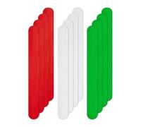 AMIUHOUN Holiday White Red and Green Flip Wraps Silicone Metal Strips Flip Posterhalter Papierrollenhalter Ständer