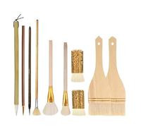 AMIUHOUN Juego de 10 pinceles de cerámica para cerámica, cerámica, pintura, acrílico, acuarela, artista,