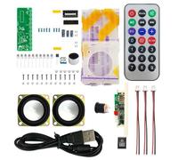 AMIUHOUN Kit electrónico de altavoces Bluetooth para bricolaje, espectro musical, amplificador MP3, montaje de soldadura, dos canales, 1 juego, 500451860