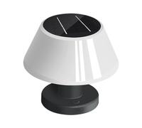 AMIUHOUN Lámpara de mesa solar para exteriores, impermeable, para jardín, interior, lámpara de lectura solar, regulable, inalámbrica, fácil de usar