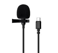 AMIUHOUN Lavalier Micrófono para teléfono Celular, Tarjeta de Sonido de Video en, cámara, grabación, entrevista, micrófono de reducción de Ruido, Mano de Obra Fina B