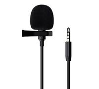 AMIUHOUN Lavalier - Micrófono para teléfono Celular, Tarjeta de Sonido en, grabación de cámara, entrevista, micrófono de reducción de Ruido, Duradero A