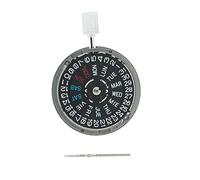 AMIUHOUN NH36 Fecha inglesa Semana automática 3 Relojes Movimiento Piezas de repuesto mecánicas, Negro