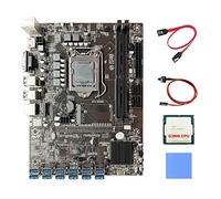 AMIUHOUN Placa base B250C BTC Mining 12XPCIE a USB 3.0 ranura para tarjeta gráfica LGA1151+G3900 CPU+cable +cable de conmutación + almohadilla térmica