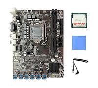 AMIUHOUN Placa base B250C BTC Mining + CPU G3900 + cable + almohadilla térmica 12X PCIE a USB 3.0 ranura GPU LGA1151