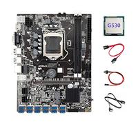 AMIUHOUN Placa base B75 12USB BTC Mining + CPU G530 + 2 cables + cable de interruptor 12 PCIE a USB 3.0 B75 USB ETH