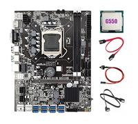 AMIUHOUN Placa base B75 ETH Mining 8XPCIE a USB + CPU G550 + 2 cables + cable de interruptor LGA1155 MSATA DDR3 B75 USB