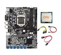 AMIUHOUN Placa base B75 ETH Mining LGA1155 12XPCIE a USB+CPU+cable +6Pin a Dual 8Pin Cable B75 BTC Motherboard