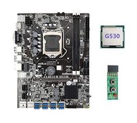 AMIUHOUN Placa base B75 USB ETH Mining 8XUSB3.0+G530 CPU+Switch Board LGA1155 DDR3 MSATA USB3.0 B75 USB BTC Motherboard