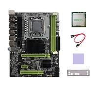 AMIUHOUN Placa base X58 LGA1366 compatible con XEON X5650 X5670 Series CPU con CPU X5670 + cable SATA + almohadilla térmica