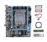 AMIUHOUN Placa base X79 V389+E5 2603 CPU+DDR3 RECC 4GB 1333Mhz RAM+cable SATA+deflector + soporte M.2 NVME LGA2011 para