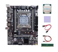 AMIUHOUN Placa base X99 LGA2011-3 para ordenador + CPU E5 2666 V3 + DDR4 4G 2133 MHz RAM+cable +cable de conmutación + almohadilla térmica