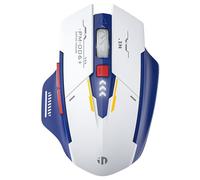 AMIUHOUN Ratón inalámbrico para juegos, silencioso, recargable, tipo C, con luz LED, para computadora, laptop, oficina, juegos, mano de obra fina