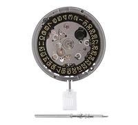 AMIUHOUN Reloj mecánico japonés NH35A con movimiento de 24 joyas, mecanismo automático NH35, 3.8 en punto, color dorado, plata, gold bezel, Moderno