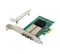 AMIUHOUN Tarjeta de red de servidor Gigabit PCI-E X1 82576EB, tarjeta de red de fibra SFP de doble puerto, tarjeta de red de fibra E1G42EF