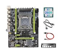 AMIUHOUN Tarjeta madre X79 mejorada X79 Pro+E5 2609 V2 CPU+cable SATA+cable de conmutación + deflector M.2 NVME LGA2011 para