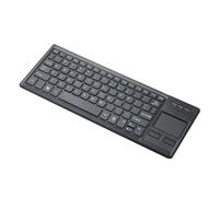 AMIUHOUN Teclado con cable USB de 80 teclas, ultra delgado, mini teclado táctil compacto, función HUB, teclado táctil con cable