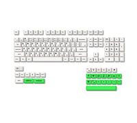AMIUHOUN Teclas de aguacate XDA Perfil japonés PBT teclado mecánico 135 teclas verde leche sublimación teclado teclado