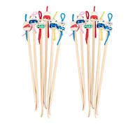 AMIUHOUN Tricolor China Doll Decor - Extractor de de madera (12 unidades)