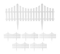 AMIUHOUN Valla de jardín para interior o exterior, 6 unidades, valla de plástico, valla de guardería, valla pequeña, decoración de bricolaje