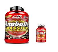 AMIX ANABOLIC MASTER (2.2KGS) -FRUTAS DEL BOSQUE + AMIX BCAA GOLD, 100 Tablets
