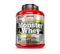 Amix - Anabolic Monster Whey - Suplemento Alimenticio, Favorece el Incremento de la Masa Muscular, Mejora la Recuperación Muscular, No Contiene Cafeína, Sabor Fresa - 2 Kilos