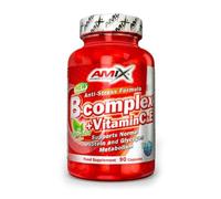 AMIX B-Complex 90 Caps es un suplemento en tabletas que contiene una mezcla única de vitaminas B1, B2, B3, B5, B6, B9 (ácido fólico), B12, vitaminas C y E y calcio.