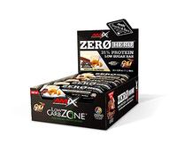 AMIX - Barritas de Proteínas Zero Hero - 12 barritas - Favorece la Recuperación Muscular - Snack Deportivo con Alto Contenido en Proteínas - Sabor Vainilla y Almendra