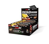 AMIX - Barritas de Proteínas Zero Hero - 12 barritas - Favorece la Recuperación Muscular - Snack Deportivo con Alto Contenido en Proteínas - Sabor Naranja