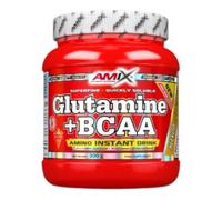 AMIX - Bcaa Glutamina - 300 Gramos - Complemento Alimenticio de Glutamina en Polvo - Reduce el Catabolismo Muscular - Óptimo para Deportistas - Sabor Mango - Aminoácidos Ramificados
