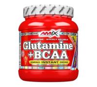 AMIX - Bcaa Glutamina - 300 Gramos - Complemento Alimenticio de Glutamina en Polvo - Reduce el Catabolismo Muscular - Sabor Frutas del Bosque - Aminoácidos Ramificados