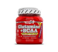 AMIX - Bcaa Glutamina - 530 Gramos - Complemento Alimenticio de Glutamina en Polvo - Reduce el Catabolismo Muscular - Óptimo para Deportistas - Sabor Frutas del Bosque - Aminoácidos Ramificados
