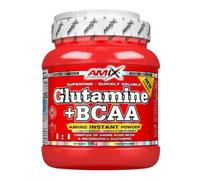 AMIX - Bcaa Glutamina - 530 Gramos - Complemento Alimenticio de Glutamina en Polvo - Reduce el Catabolismo Muscular - Ideal para Deportistas - Sabor Natural - Aminoácidos Ramificados