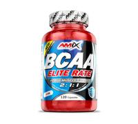 AMIX - BCCA Elite Rate 120 Cápsulas - Favorece la Recuperación Muscular y Ayuda a Definir los Músculos - Aporta Aminoácidos Esenciales - BCAA Glutamina