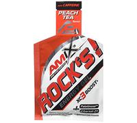 AMIX - Bebida Energética - Rock's Gel con Cafeína en Formato de 20 x 32 ml - Ayuda a Mejorar el Rendimiento Muscular - Contiene Glucosa - Sabor a Nestea Melocotón