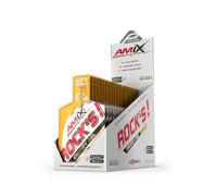 AMIX - Bebida Energética - Rock's Gel sin Cafeína en Formato de 20 x 32 ml - Ayuda a Mejorar el Rendimiento Muscular - Contiene Glucosa - Sabor a Naranja