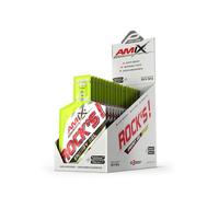 AMIX - Bebida Energética - Rock's Gel sin Cafeína en Formato de 20 x 32 ml - Ayuda a Mejorar el Rendimiento Muscular - Contiene Glucosa - Sabor a Limón