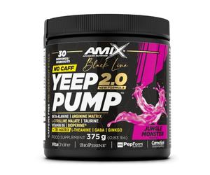 AMIX Black Line YEEP PUMP 2.0 NO CAFF 375 g | Pre-Entreno sin Cafeína | 3 g CarnoSyn® Beta-Alanina + 3 g Arginine Matrix + 2 g L-Citrulina Malato | 30 Tomas | Jungle Monster