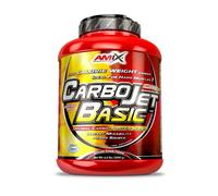 AMIX - Complemento Alimenticio - Carbojet Basic - Carbohidratos y Proteínas para Aumentar la Masa Muscular - Con Concentrado de Proteína de Suero -Recuperador Muscular - Sabor Fresa - 3 KG