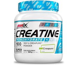AMIX - Creatina Monohidratada Creapure en Bote de 300 g - 100% Creapure - Suplemento para Ganar Masa Muscular- Ideal para mejorar el rendimiento en deportes de fuerza y ejercicios cortos e intensos