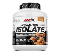 AMIX Evolution Isolate Protein 1800 g | Proteína Aislada de Leche y Suero | 30 g de Proteína por Dosis | 85% Proteína | Con DigeZyme®, LactoSpore™ y Lactasa | Caramelo salado
