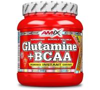 Amix - Glutamina + Bcaa - Suplemento Alimenticio - Mejora del Rendimiento - Contiene Aminoácidos Bcaa - Glutamina en Polvo - Nutrición Deportiva - Sabor a Mango - Bote de 300 g