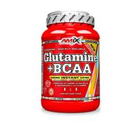 Amix - Glutamina + Bcaa - Suplemento Alimenticio - Mejora del Rendimiento - Contiene Aminoácidos Bcaa - Glutamina en Polvo - Nutrición Deportiva - Sabor a Frutas del Bosque - Bote de 1 Kg